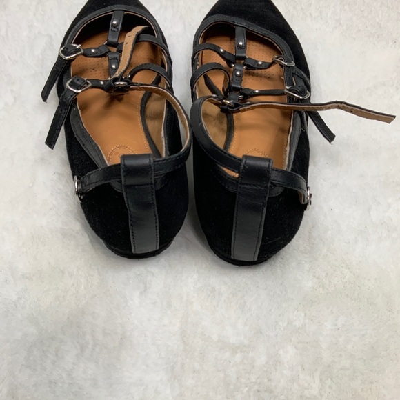 Corso Como Black Studded Multi Strap Pointy Flats - Picture 8 of 11